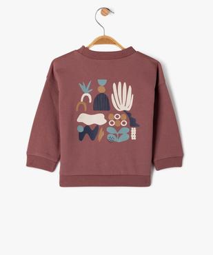 Sweat en molleton doux à grand motif au dos garçon vue3 - GEMO 4G BEBE - GEMO