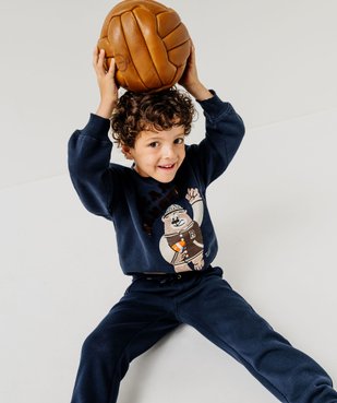 Sweat en molleton doux imprimé garçon vue1 - GEMO (ENFANT) - GEMO