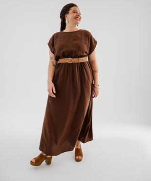 Robe longue sans manches légère et fluide femme grande taille vue4 - GEMO 4G GT - GEMO