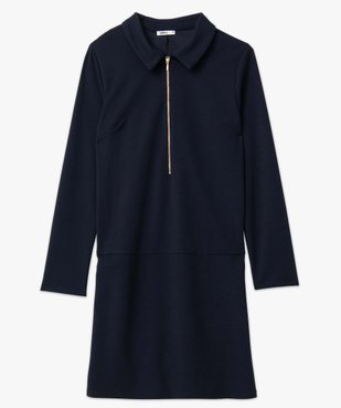 Robe femme en maille avec col chemise et zip vue4 - GEMO(FEMME PAP) - GEMO