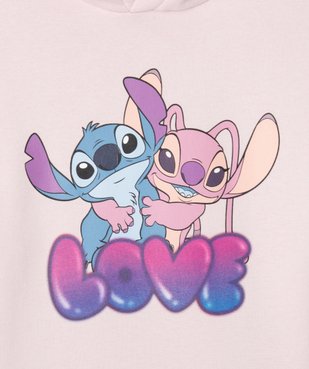 Sweat à capuche fille avec motif Stitch et Angel - Disney vue2 - LILO & STITCH - GEMO