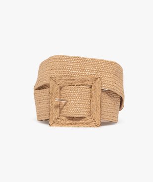 Ceinture tressée extensible avec grosse boucle carrée femme vue1 - GEMO (ACCESS) - GEMO