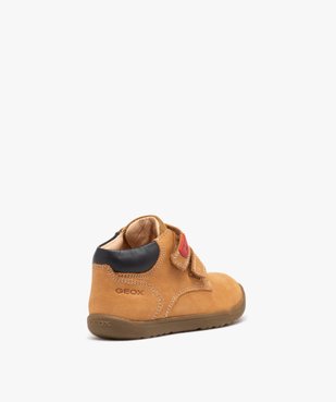 Chaussures premiers pas bébé garçon unies en suédine - Geox vue4 - GEOX - GEMO