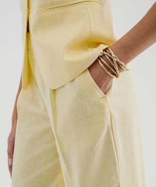 Pantalon ample en viscose et lin femme vue2 - GEMO(FEMME PAP) - GEMO