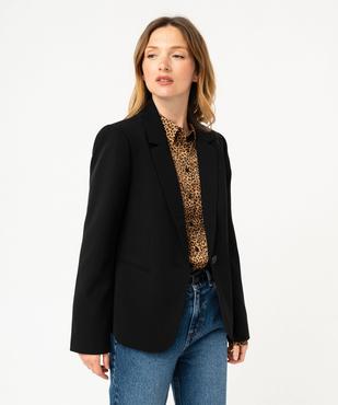 Veste de tailleur unie fermeture un bouton femme vue1 - GEMO(FEMME PAP) - GEMO
