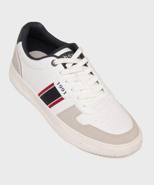 Baskets basses avec empiècements colorés homme - Urban Steps vue5 - URBAN STEPS - GEMO