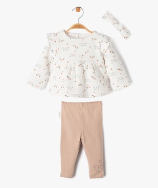Ensemble 3 pièces bébé fille - Petit Béguin  vue1 - PETIT BEGUIN - GEMO