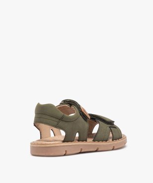 Sandales garçon à brides unies fermeture scratch sport chic vue4 - GEMO (ENFANT) - GEMO