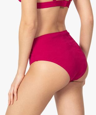 Bas de maillot de bain femme taille haute avec ceinture vue2 - GEMO (PLAGE) - GEMO