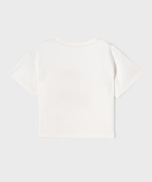 Tee-shirt manches courtes coupe courte imprimé fille vue4 - GEMO (ENFANT) - GEMO