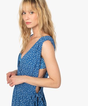 Robe de plage femme imprimée longue et échancrée  vue2 - GEMO (PLAGE) - GEMO