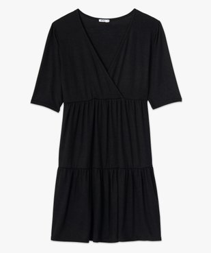 Robe femme en maille à volants et manches courtes vue4 - GEMO(FEMME PAP) - GEMO