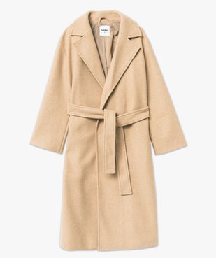 Manteau long aspect drap de laine femme vue4 - GEMO(FEMME PAP) - GEMO