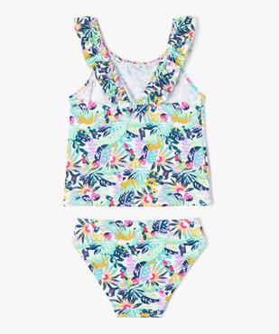 Maillot de bain 2 pièces à motifs exotiques bébé fille vue3 - GEMO 4G BEBE - GEMO