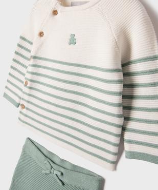 Ensemble 2 pièces bébé brassière et pantalon - LuluCastagnette vue2 - LULUCASTAGNETTE - GEMO