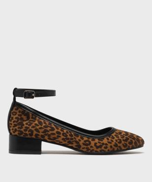 Ballerines motif léopard à petit talon femme - Follow Me vue1 - FOLLOW ME - GEMO