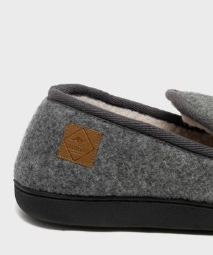 Chaussons fourrées forme pantoufle en velours homme - Roadsign vue6 - ROADSIGN D - GEMO