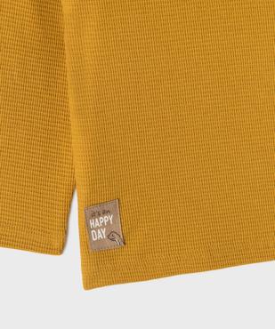 Tee-shirt manches longues en maille nid d’abeille bébé garçon vue2 - GEMO 4G BEBE - GEMO