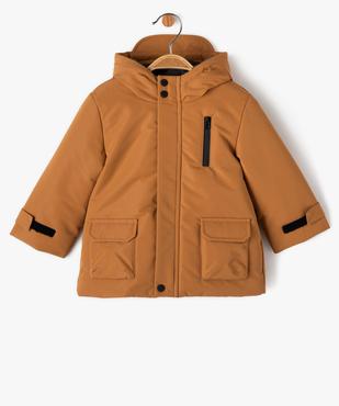 Parka à capuche avec doublure peluche bébé garçon vue1 - GEMO 4G BEBE - GEMO