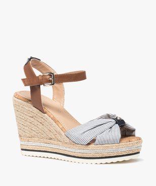 Sandales femme compensées dessus en toile - Tom Tailor vue3 - TOM TAILOR - GEMO