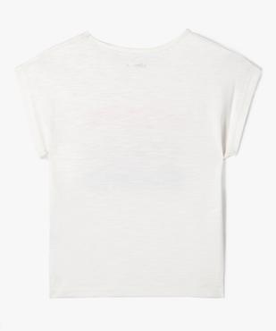 Tee-shirt fille avec motif sur le buste et boutons sur l’épaule vue4 - GEMO 4G FILLE - GEMO