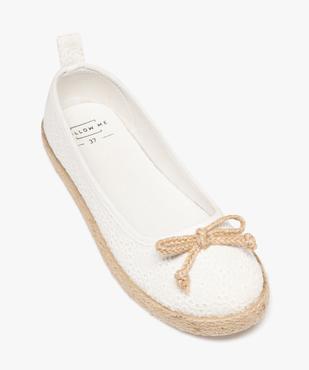 Ballerines en toile imprimée à semelle de corde femme vue6 - FOLLOW ME G4G - GEMO
