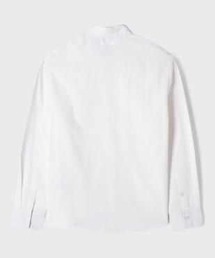 Chemise manches longues en coton unie garçon vue3 - GEMO (JUNIOR) - GEMO