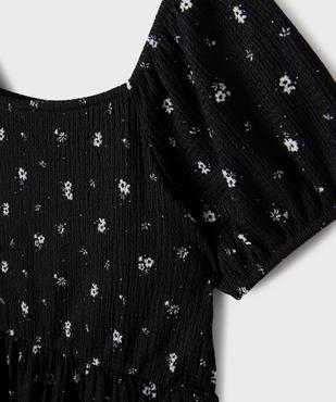 Robe imprimée avec doublure short invisible fille vue2 - GEMO (JUNIOR) - GEMO