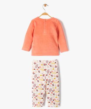 Pyjama bimatière dépareillé bébé fille vue4 - GEMO(BB COUCHE) - GEMO