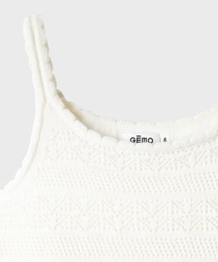 Débardeur court en coton brodé fille vue2 - GEMO (ENFANT) - GEMO