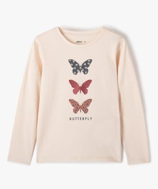 Tee-shirt fille à manches longues à motif fantaisie vue1 - GEMO (ENFANT) - GEMO