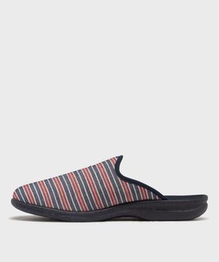 Chaussons mules souples et légers en toile rayé homme vue3 - G'FLEX GEMO FOR GOOD - GEMO