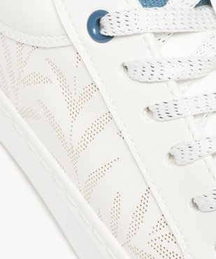 Tennis femme à lacets brillants avec décor végétal perforé vue6 - GEMO (SPORTSWR) - GEMO
