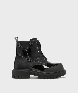 Bottines bi-matières avec motifs en relief fille - Lovely Wings vue1 - LOVELY WINGS - GEMO