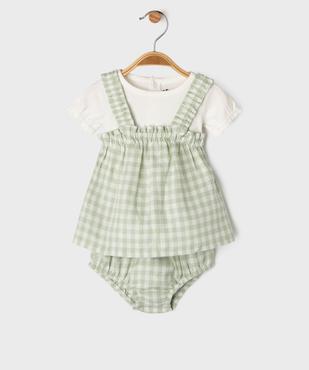 Ensemble 3 pièces bébé fille body, blouse et culotte vue1 - GEMO(BB COUCHE) - GEMO