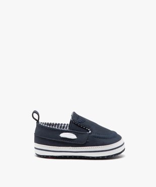 Chaussures premiers pas bébé garçon unies style slippers vue1 - GEMO 4G BEBE - GEMO