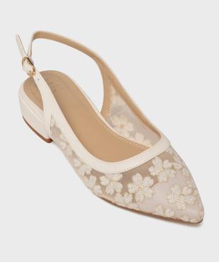 Escarpins à petit talon, bout pointu et arrière ouvert femme vue5 - FOLLOW ME - GEMO