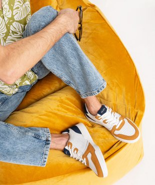 Baskets homme dessus en cuir style casual - Alma Planète vue1 - ALMA - GEMO