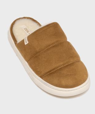 Chaussons mules en suédine avec doublure chaude femme - DIM vue5 - DIM - GEMO