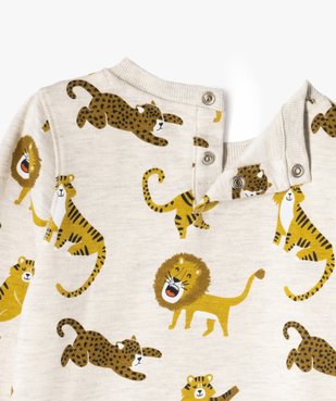 Sweat en molleton doux imprimé jungle bébé garçon (lot de 2) vue3 - GEMO(BEBE DEBT) - GEMO
