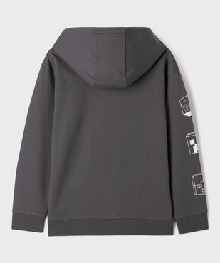 Sweat à capuche avec motifs jeu de construction garçon - Minecraft vue3 - MINECRAFT - GEMO