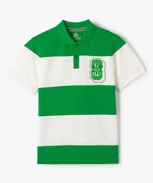Polo garçon à rayures et motif brodé - Camps United vue2 - CAMPS UNITED - GEMO