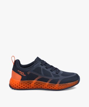 Baskets garçon bicolores en mesh fermeture lacets vue1 - GEMO 4G GARCON - GEMO
