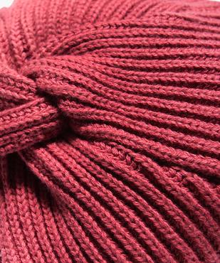 Bonnet bébé en maille côtelée effet noué vue2 - GEMO(BB COUCHE) - GEMO