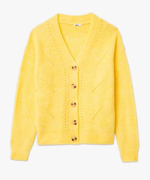 Gilet col V en maille ajourée femme vue4 - GEMO(FEMME PAP) - GEMO