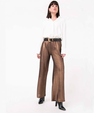Pantalon femme en maille fluide pailletée vue5 - GEMO(FEMME PAP) - GEMO