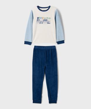 Pyjama en velours imprimé gaming garçon vue1 - GEMO 4G GARCON - GEMO