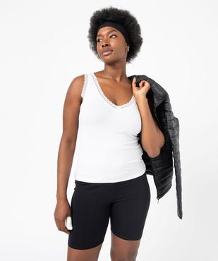 Débardeur avec col V en dentelle femme vue7 - GEMO 4G FEMME - GEMO