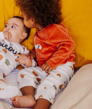 Pyjama en velours 2 pièces avec motif ourson bébé garçon vue7 - GEMO 4G BEBE - GEMO