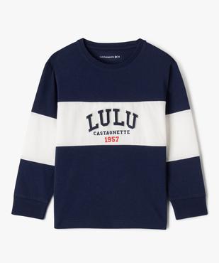 Tee-shirt manches longues bicolore garçon - LuluCastagnette vue2 - LULU CASTAGNETTE GEMO FOR GOOD - GEMO
